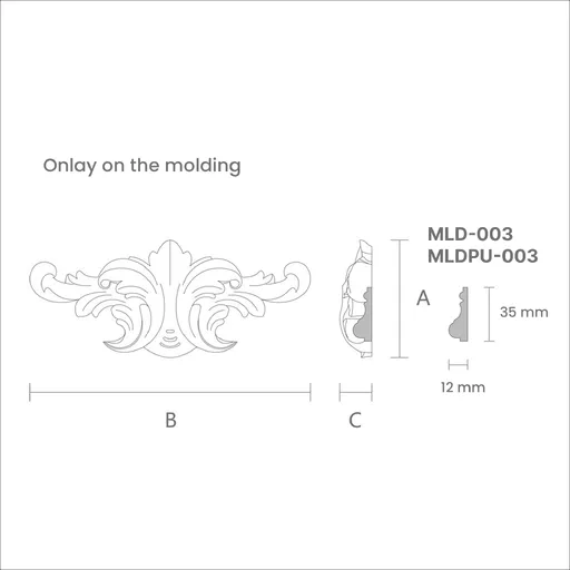 Acanthus appliques for mouldings oak